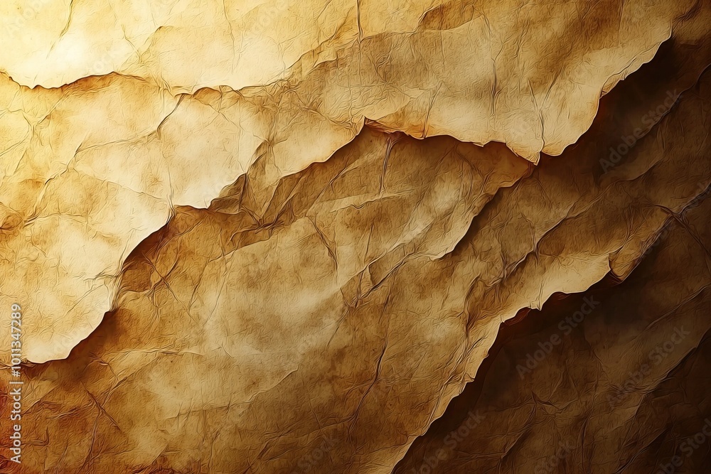 Abstract texture of crumpled brown paper creating a warm, organic backdrop. Abstract texture of crumpled brown paper creating a warm, organic backdrop.