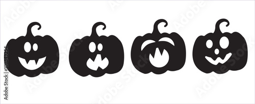 Halloween themed banners and patterns. Halloween theme vector illustration	