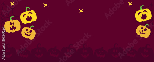 Halloween themed banners and patterns. Halloween theme vector illustration	
