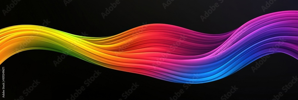 Abstract Rainbow Wave Design Abstract Rainbow Wave Design