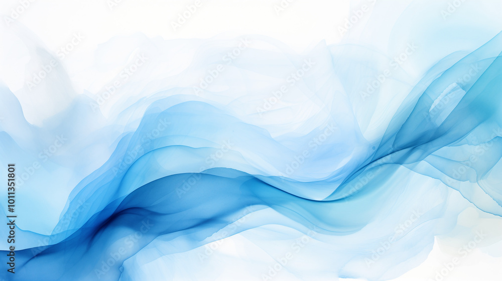 Abstract flowing blue smoke texture on white background Abstract flowing blue smoke texture on white background