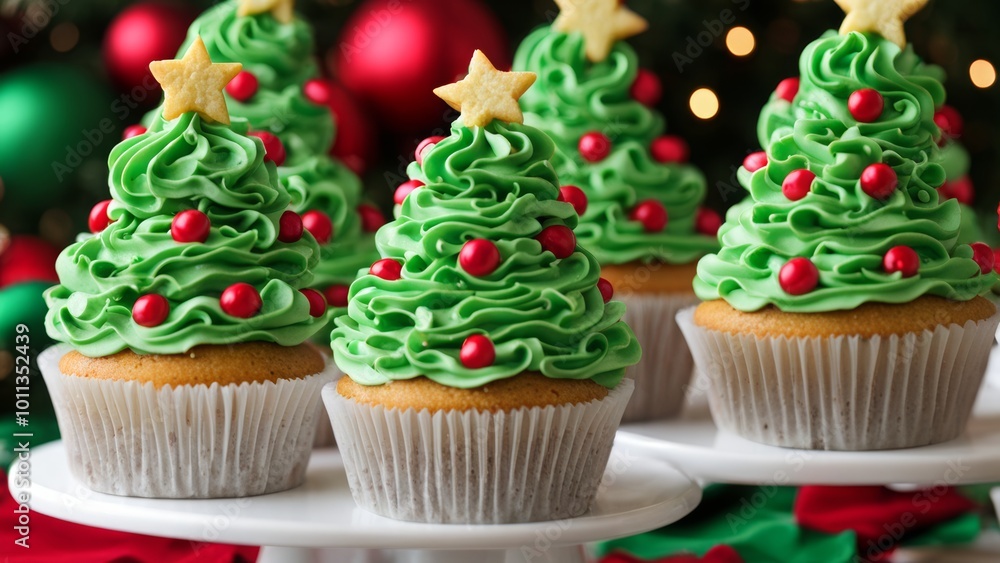 christmas cupcakes with christmas tree christmas cupcakes with christmas tree