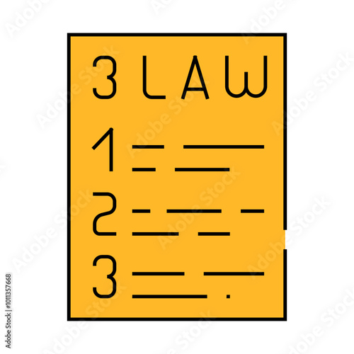 isaac asimov 3 laws of robotics line icon vector. isaac asimov 3 laws of robotics sign. isolated symbol illustration