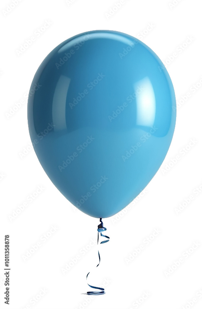 Blue 3D ballon on transparent background PNG Blue 3D ballon on transparent background PNG