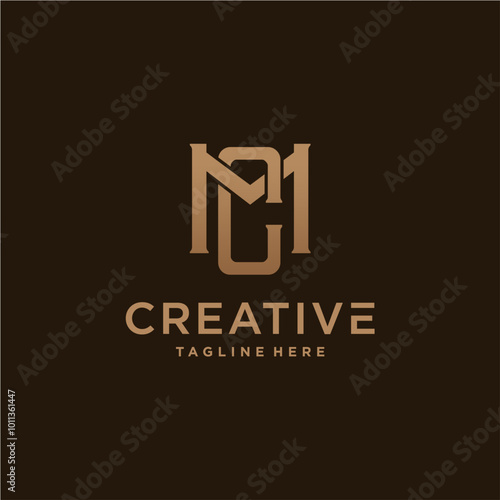 vector logo simple MC