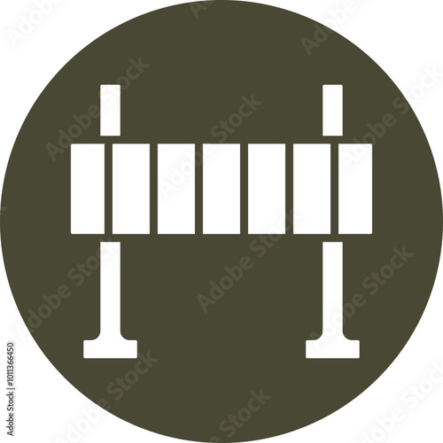 Road Obstruction Icon Design