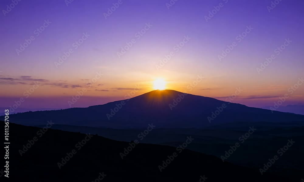 Sunset over the Mountain Peaks Sunset over the Mountain Peaks
