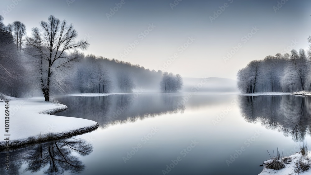 lake with winter lake with winter