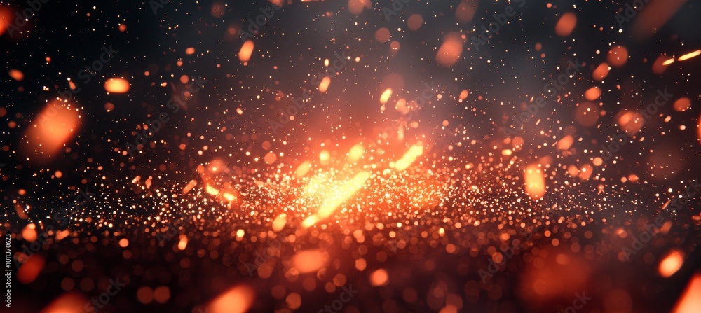 Vibrant Sparks and Glowing Embers Swirl in Dark Space Creating a Mesmerizing Display of Energy Vibrant Sparks and Glowing Embers Swirl in Dark Space Creating a Mesmerizing Display of Energy