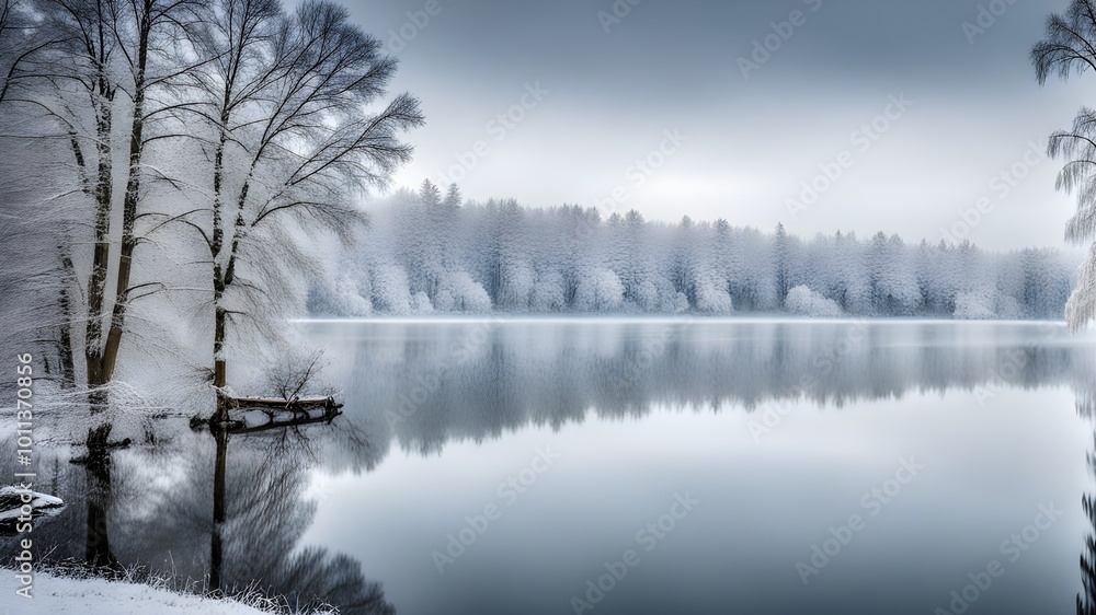lake with winter lake with winter