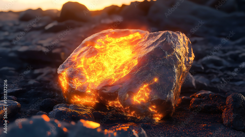 Glowing Uranium heavy metal extracted from earth crust serves as fuel for nuclear power plants Glowing Uranium heavy metal extracted from earth crust serves as fuel for nuclear power plants