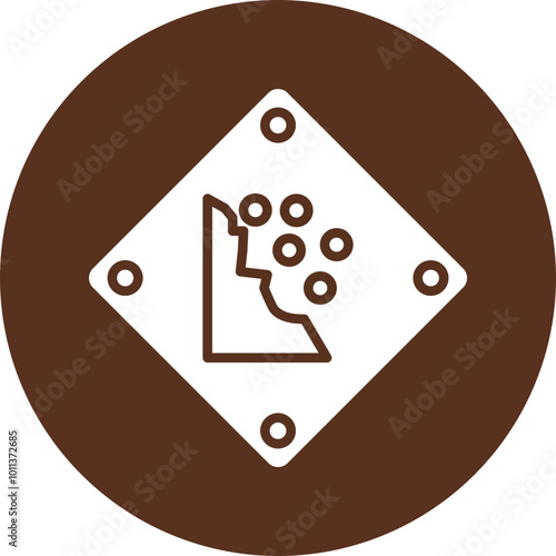 Falling Rocks Icon Design