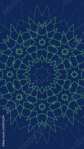 Wallpaper Mural Vertical green stars and lines on dark blue video background suitable for abstract backgrounds, festive designs, Christmas decorations, and whimsical graphic projects. Torontodigital.ca