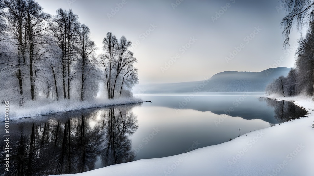 lake with winter lake with winter