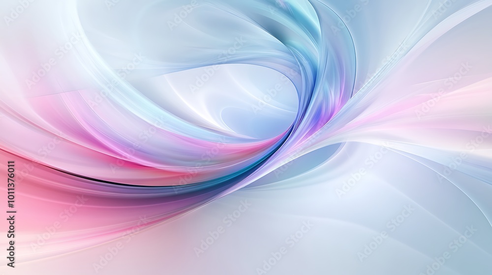 Fototapeta premium A smooth, flowing abstract background with a large, clear area for text 