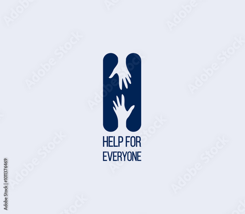 Versatile vector logo of helping hands. Perfect for non-profit organizations, charities, and social initiatives.