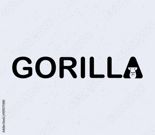 Bold gorilla logo with creative typography—ideal for businesses seeking strong, modern, and impactful branding solutions. photo