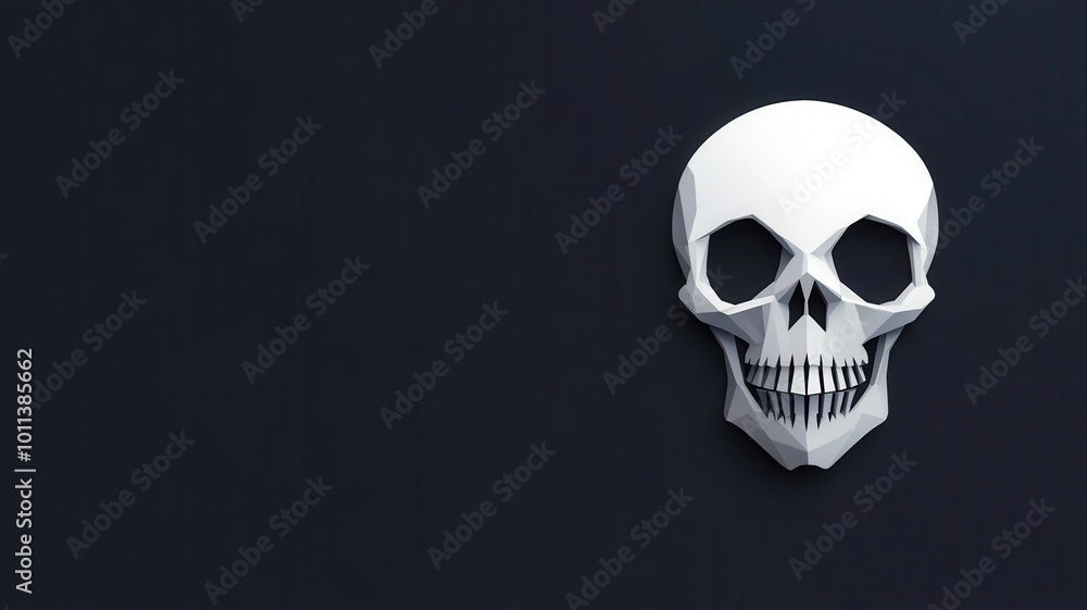Abstract skull design with no details, minimalist Halloween style Abstract skull design with no details, minimalist Halloween style