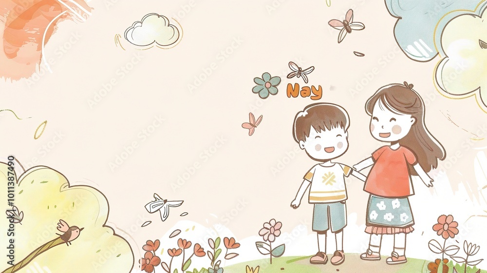 Children's Day Simple Hand Drawn Background - a charming and festive visual. The simple hand drawn backdrop for Children's Day is full of joy and creativity Children's Day Simple Hand Drawn Background - a charming and festive visual. The simple hand drawn backdrop for Children's Day is full of joy and creativity