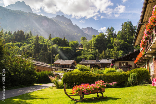 French Alps landscape in summer