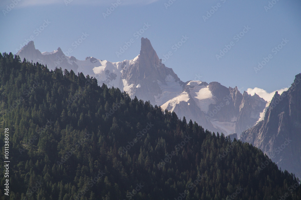 French Alps landscape in summer French Alps landscape in summer