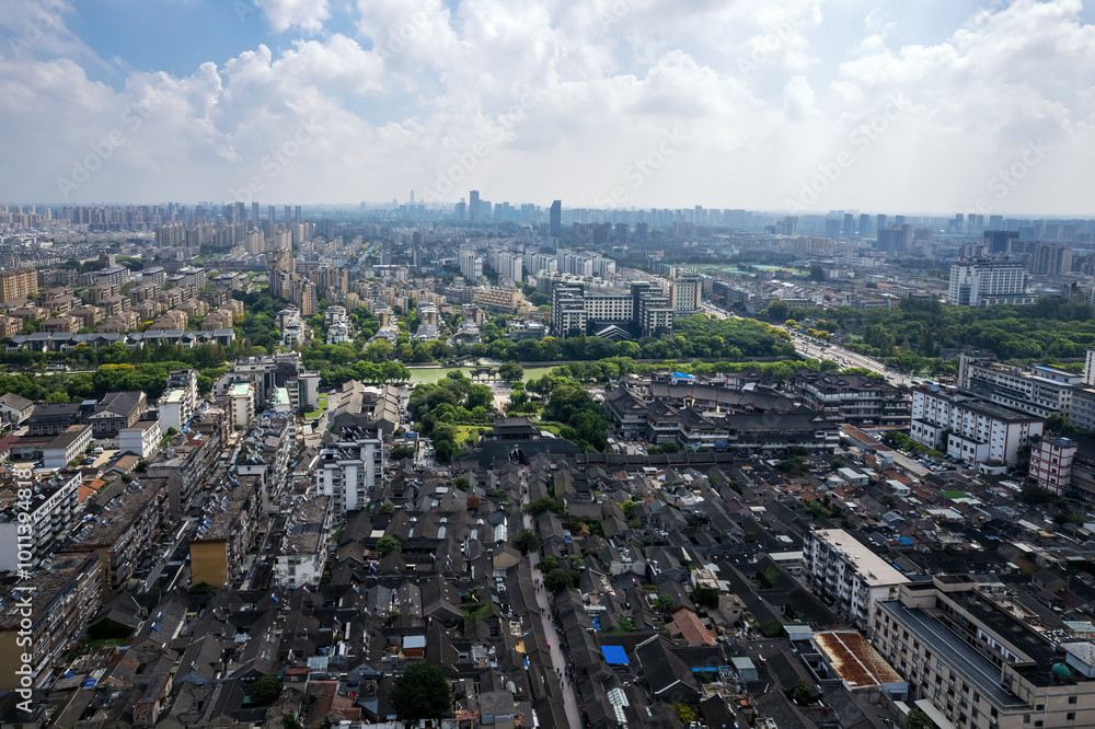 Expansive Urban Landscape with Diverse Architecture and Natural Spaces Expansive Urban Landscape with Diverse Architecture and Natural Spaces