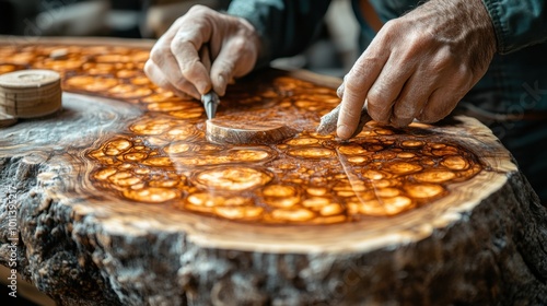 Exquisite Woodworking in Intricate Burl Artistry