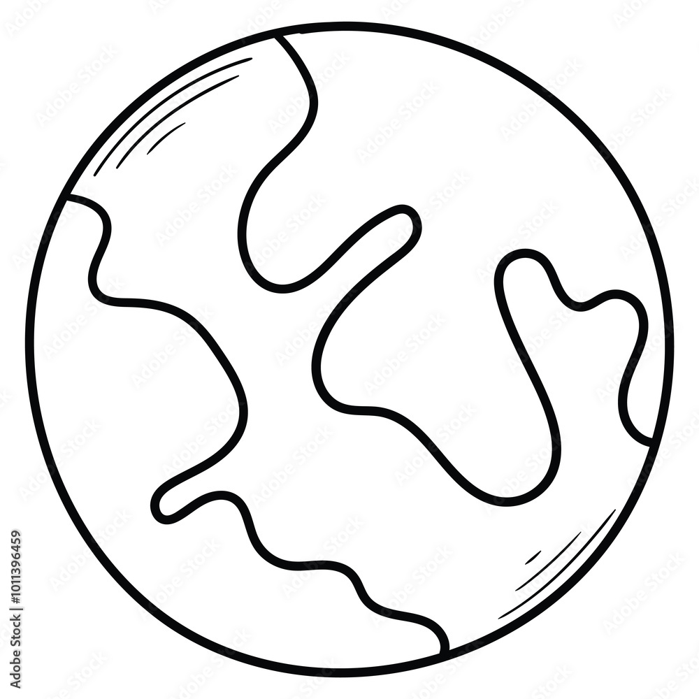 Hand drawn doodle planet earth on white background. Hand drawn doodle planet earth on white background.