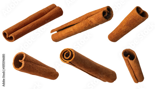 cinnamon stick isolated on a white background, spices, seasonings