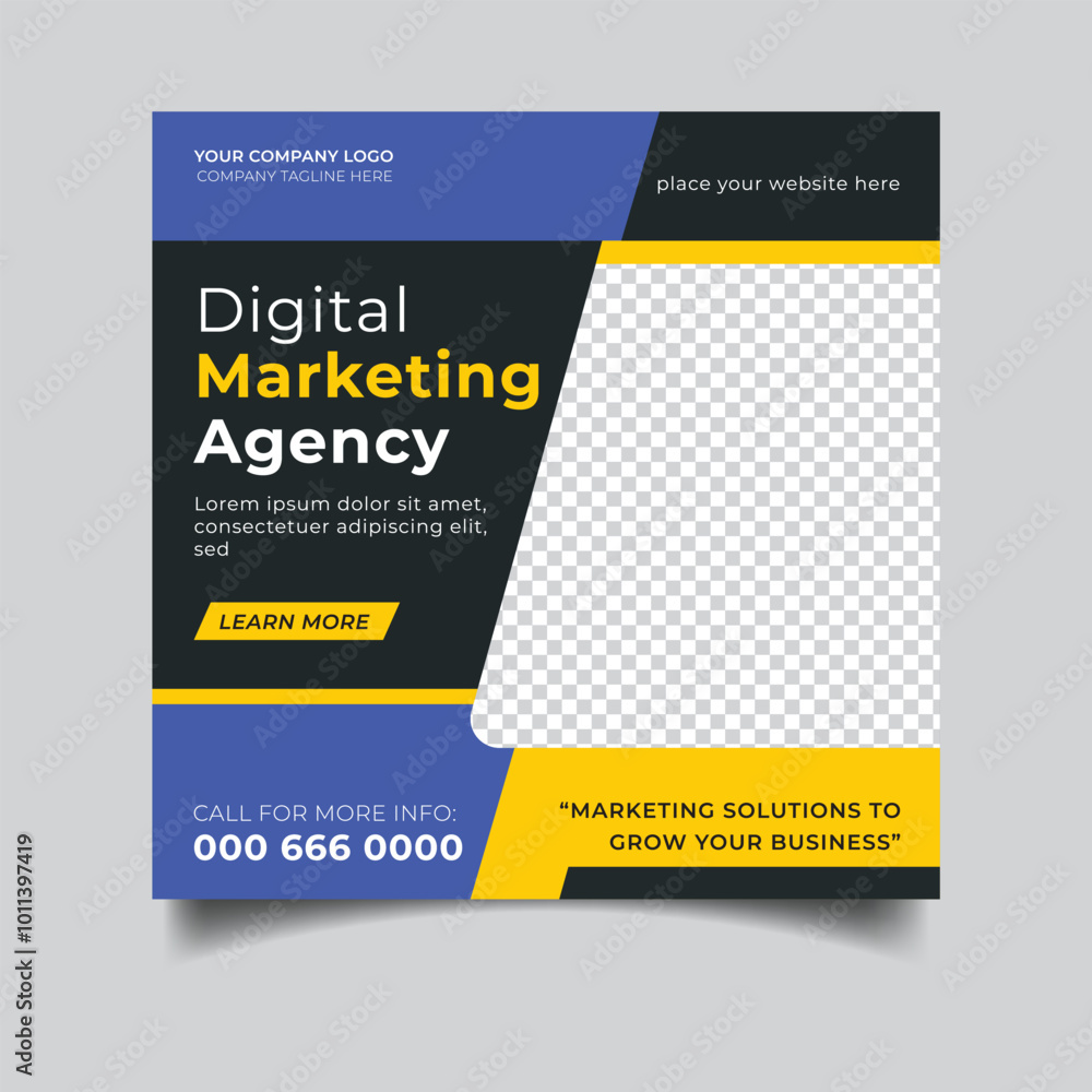 Digital marketing agency social media post and social media banner template Digital marketing agency social media post and social media banner template