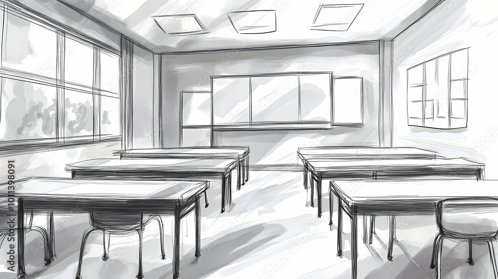 Interior of a class room Interior of a class room