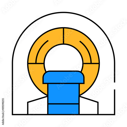 mri hospital equipment line icon vector. mri hospital equipment sign. isolated symbol illustration