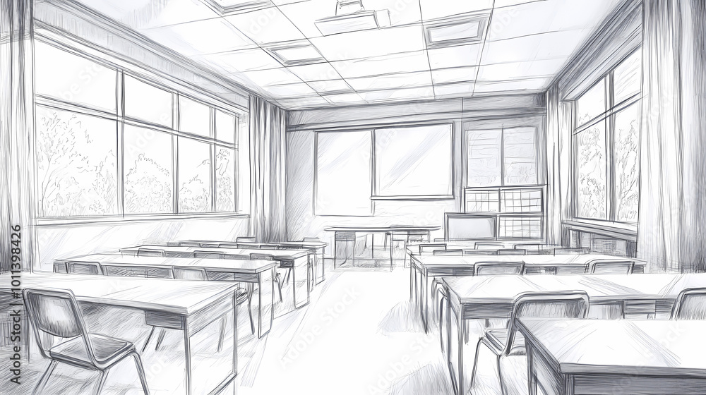 Interior of a class room Interior of a class room
