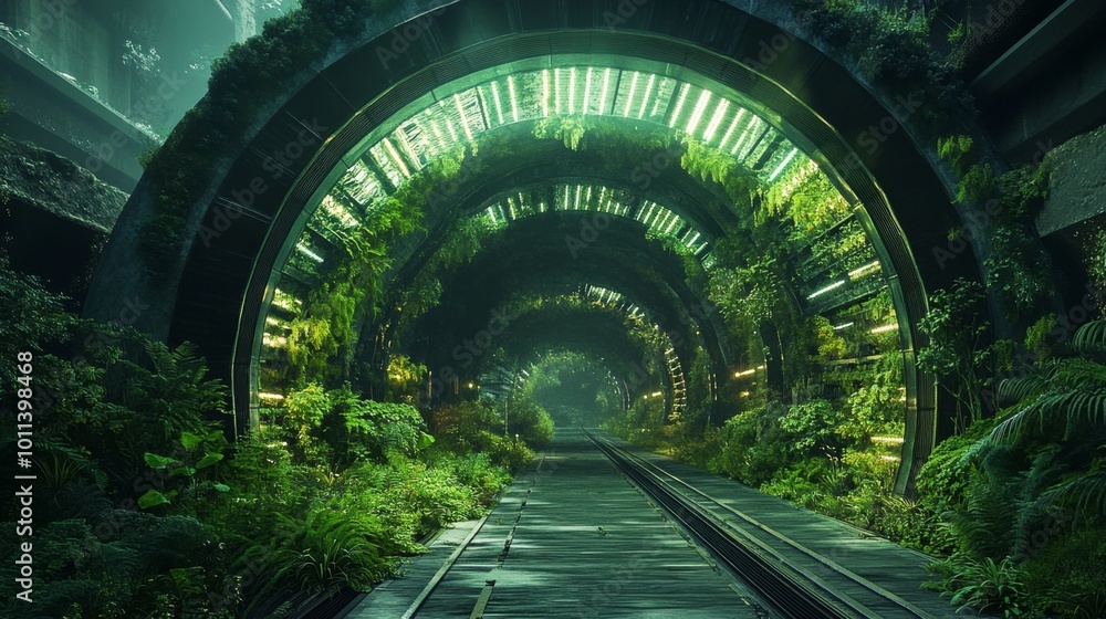 Green Tunnel Pathway. Green Tunnel Pathway.