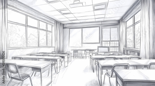 Interior of a class room