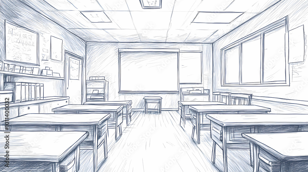 Interior of a class room Interior of a class room