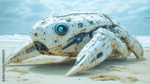 Robot Crab on Beach.