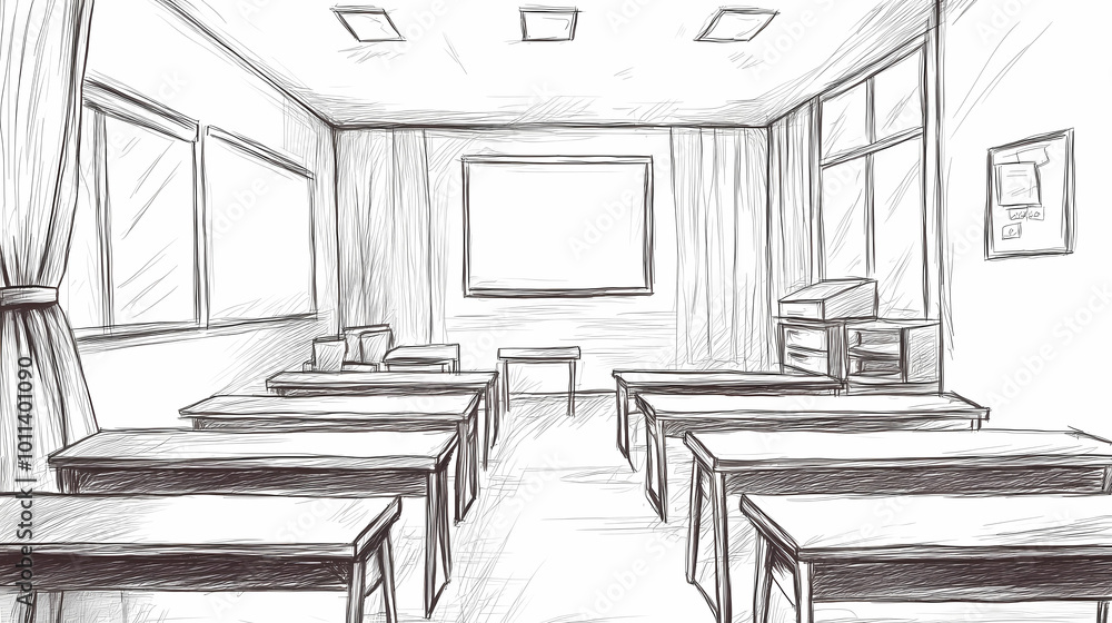 Interior of a class room Interior of a class room