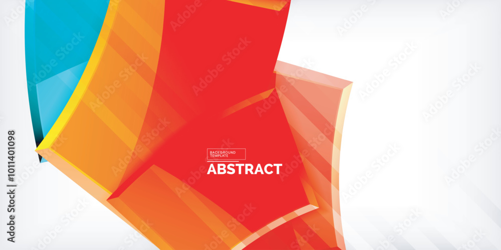 Obraz premium Colorful geometric abstract shapes. Illustration For Wallpaper, Banner, Background, Card, Book Illustration, landing page