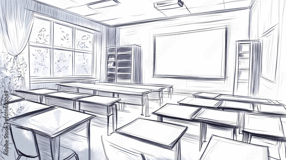 Fototapeta premium Interior of a class room