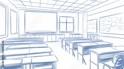 Interior of a class room