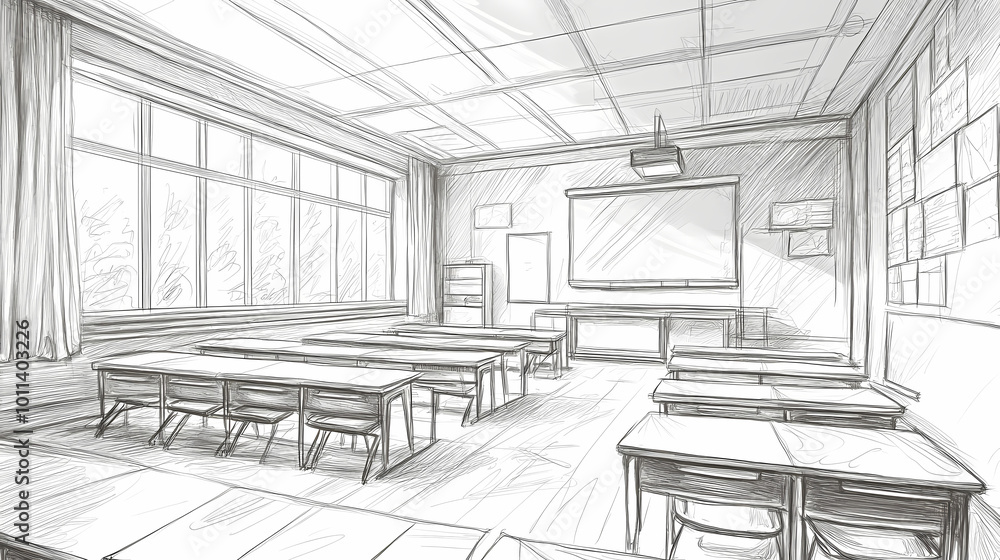 Interior of a class room Interior of a class room