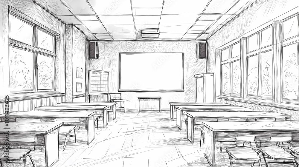 Interior of a class room Interior of a class room