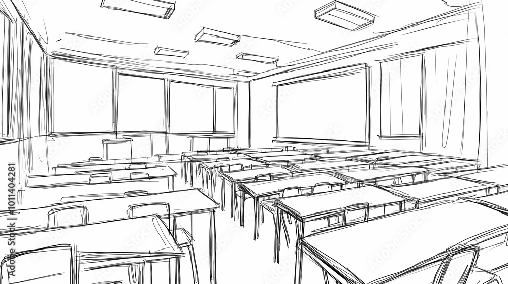 Fototapeta premium Interior of a class room