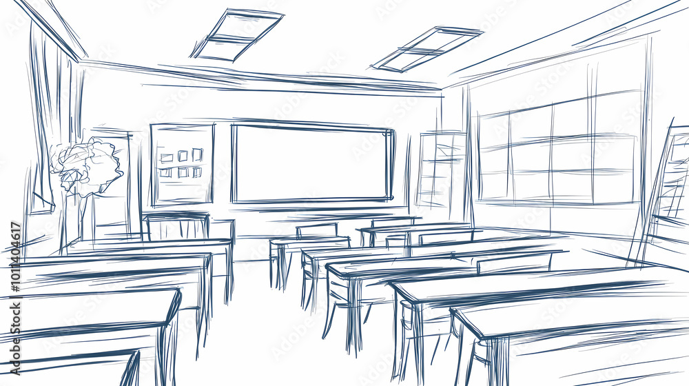 Fototapeta premium Interior of a class room