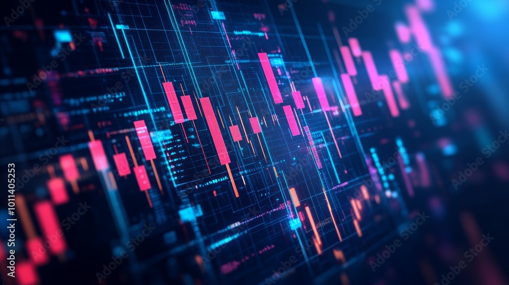 Icon of a blue money and data matrix simulation digital grid line on a blue background with futuristic HUD screen and a cryptocurrency concept on a blue abstract background Icon of a blue money and data matrix simulation digital grid line on a blue background with futuristic HUD screen and a cryptocurrency concept on a blue abstract background