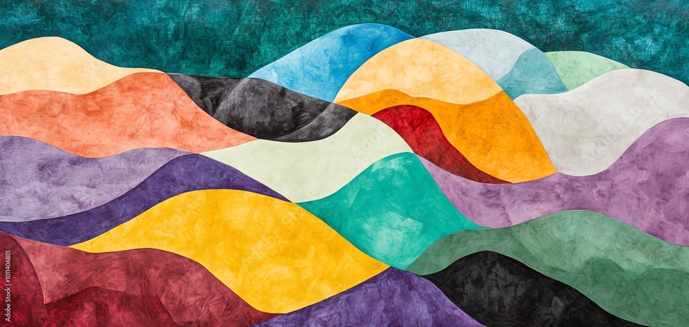 Abstract colorful landscape painting Abstract colorful landscape painting