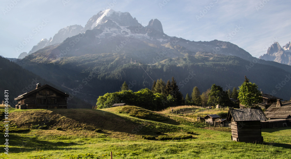 French Alps landscape in summer French Alps landscape in summer