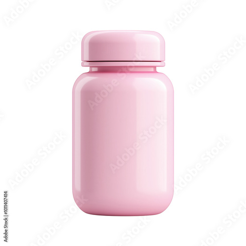 Pink bottle, white isolate background