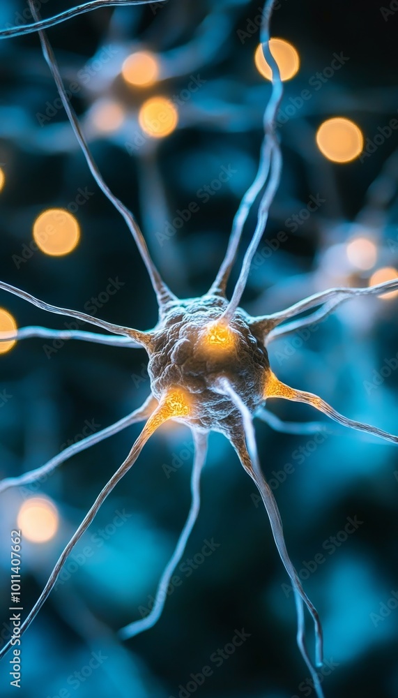 3D Render of Neuron Connections Inside Human Brain, Network of Neurons, Synapses Firing 3D Render of Neuron Connections Inside Human Brain, Network of Neurons, Synapses Firing